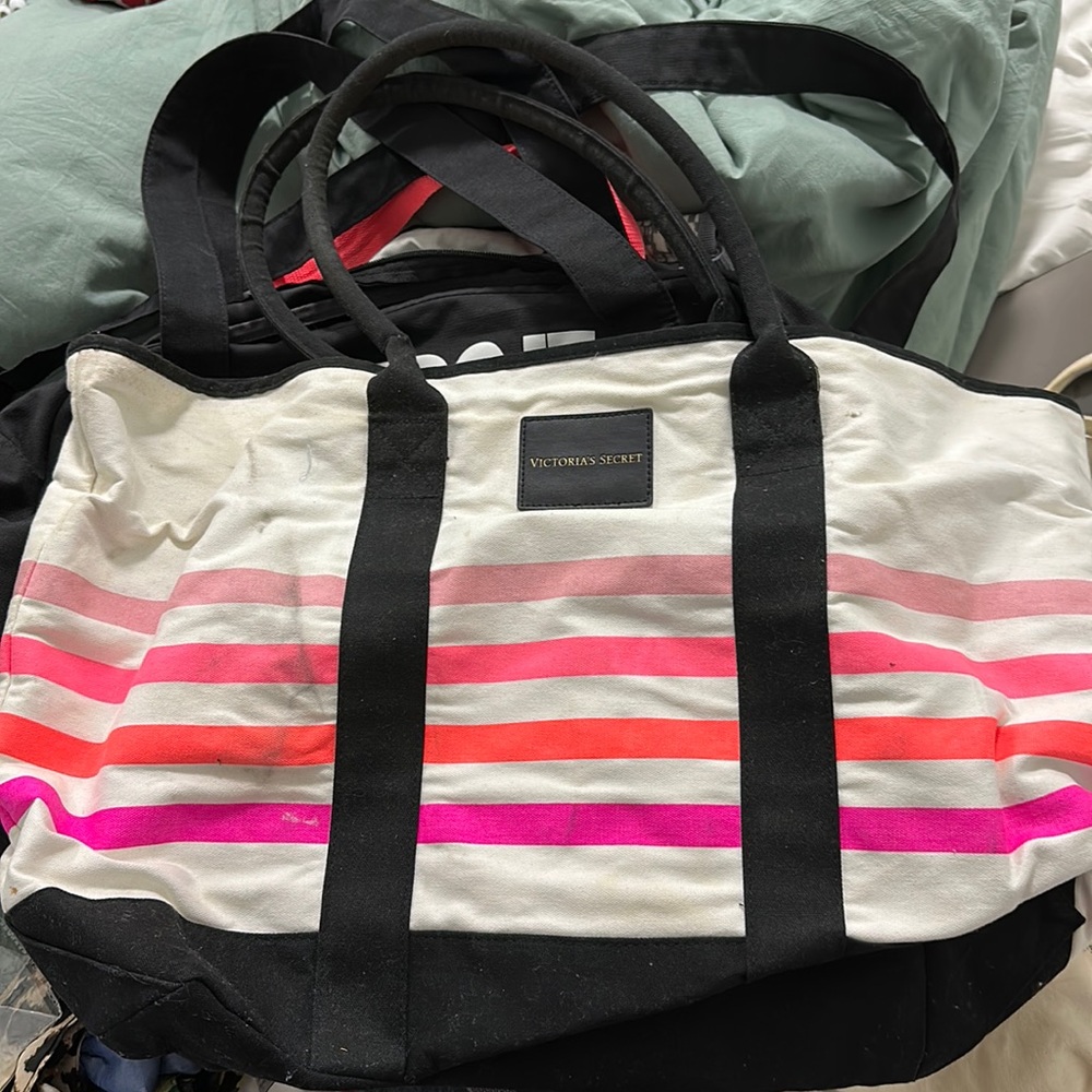 Used Victoria secret beach tote bag